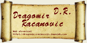 Dragomir Račanović vizit kartica